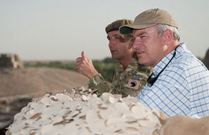 Nick Harvey surveys the area of operations during his recent visit to Helmand province