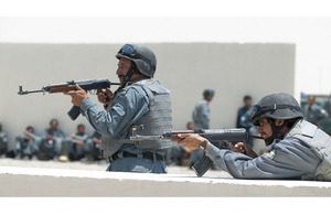 Recruits in training at the Helmand Police Training Centre in Lashkar Gah