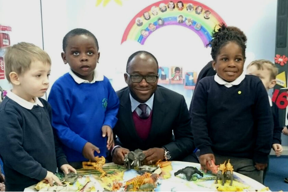 Minister praises school for on site nursery during visit