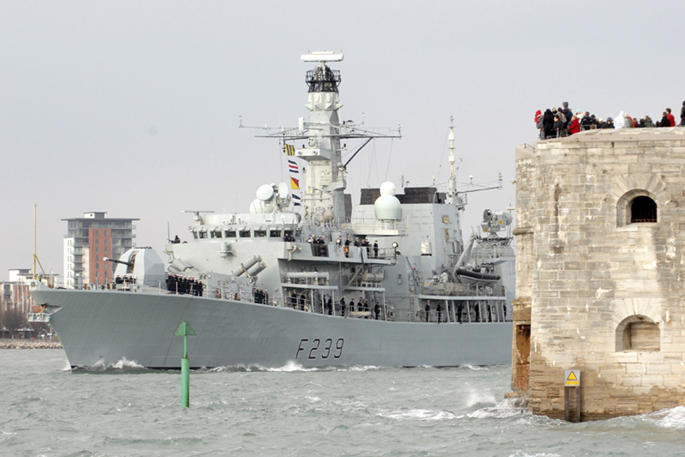 HMS Richmond deploys on counter piracy mission