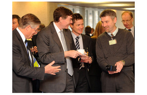 Philip Dunne is shown a compact heat-sensing video camera