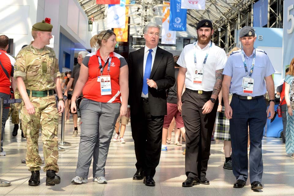 Defence Secretary thanks troops for supporting Commonwealth Games