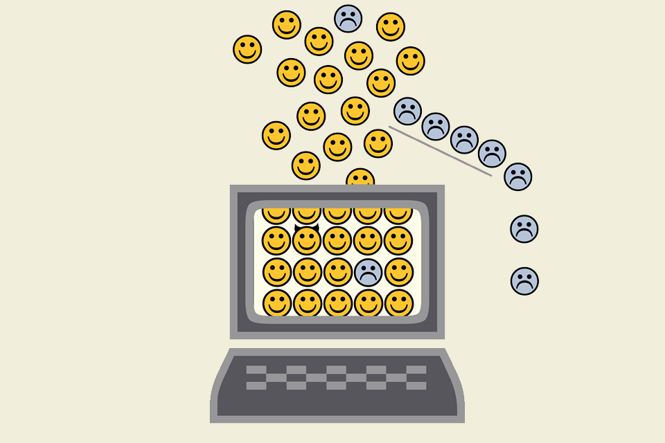 An illustration of online customer reviews.