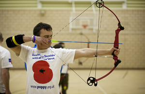 Archery at the Battle Back Centre in Lilleshall