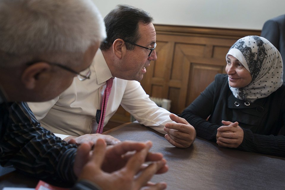 Minister for Syrian Refugees visits families given sanctuary