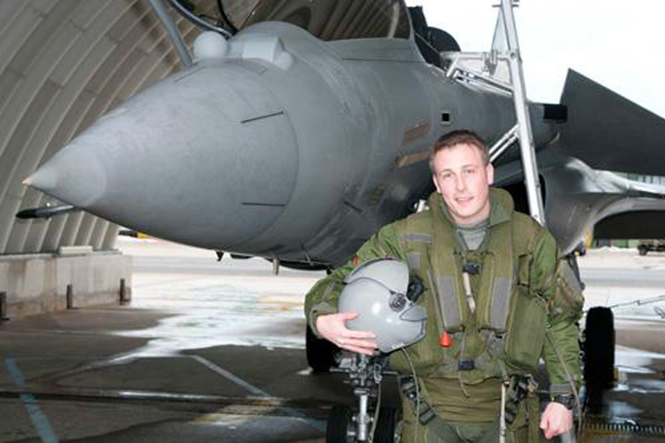 RAF Typhoon pilot Flight Lieutenant Matt 'Johno' Johnstone