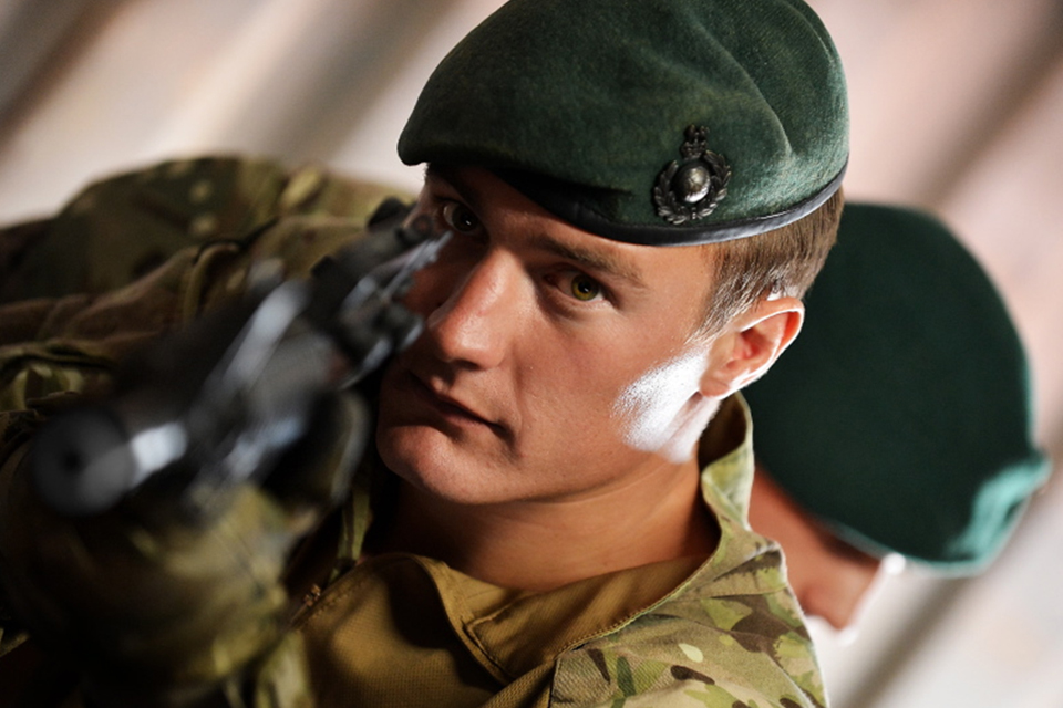 Captain Will Hall RM during the walkthrough before the firing exercise