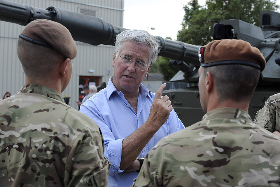 Defence Secretary visits troops deploying on training exercise