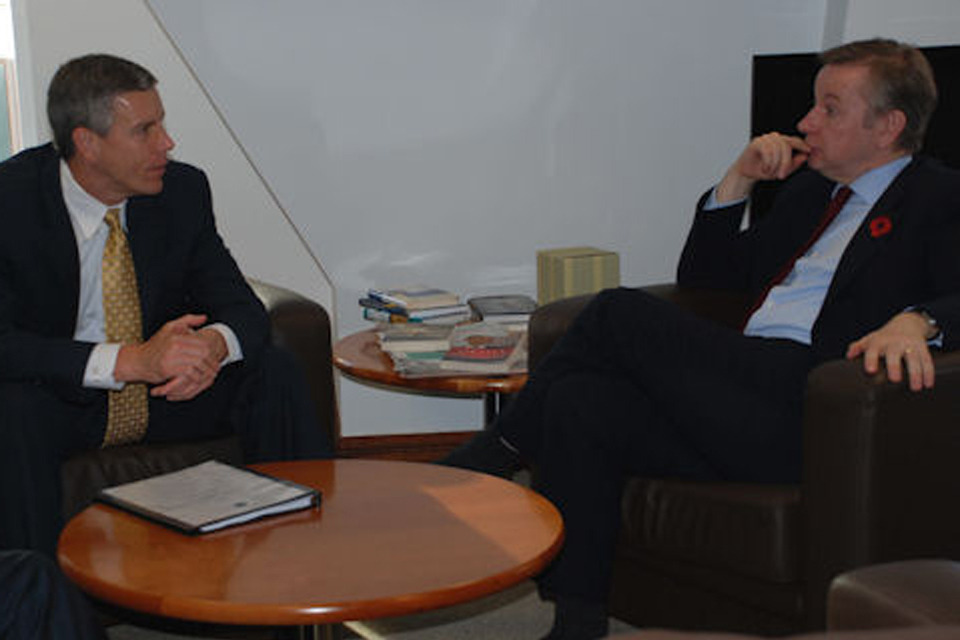 US Education Secretary Arne Duncan visits Education Secretary Michael Gove