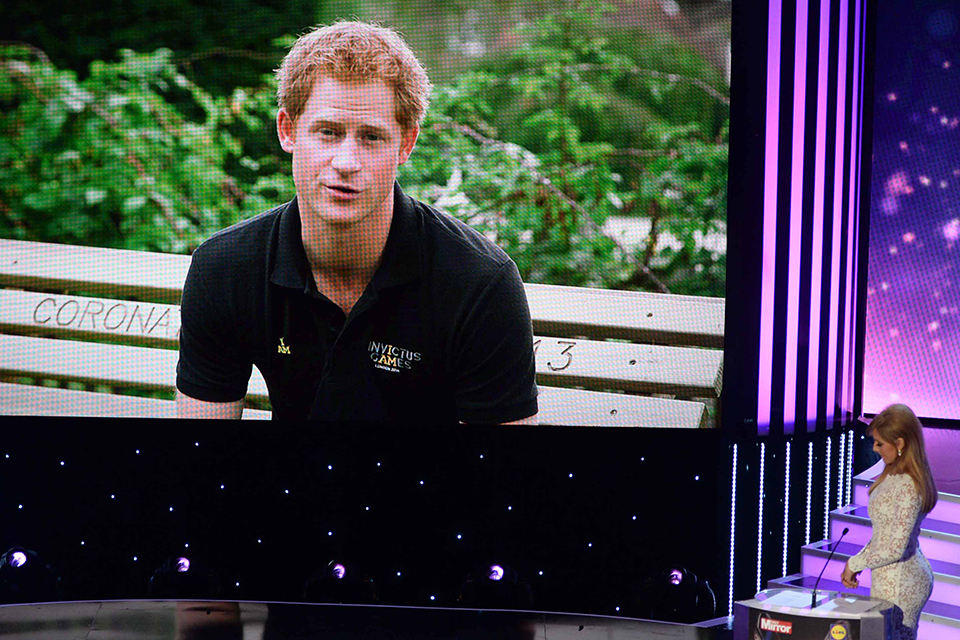 Prince Harry speaking at the Pride of Britain Awards