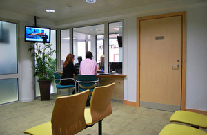 Waiting room at British Consulate in Alicante