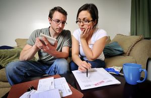 Young couple dealing with their bills