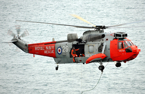 A 771 Naval Air Squadron Royal Navy search and rescue helicopter from Culdrose (library image) [Picture: Petty Officer Airman (Photographer) Paul A'Barrow, Crown copyright]