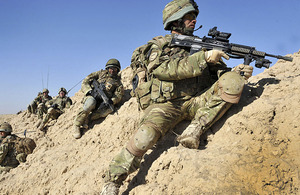 Soldiers from 5th Battalion The Royal Regiment of Scotland during operations in Helmand province