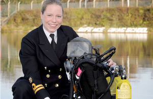 Lieutenant Catherine Ker is the first female to train as a Minewarfare and Clearance Diving Officer
