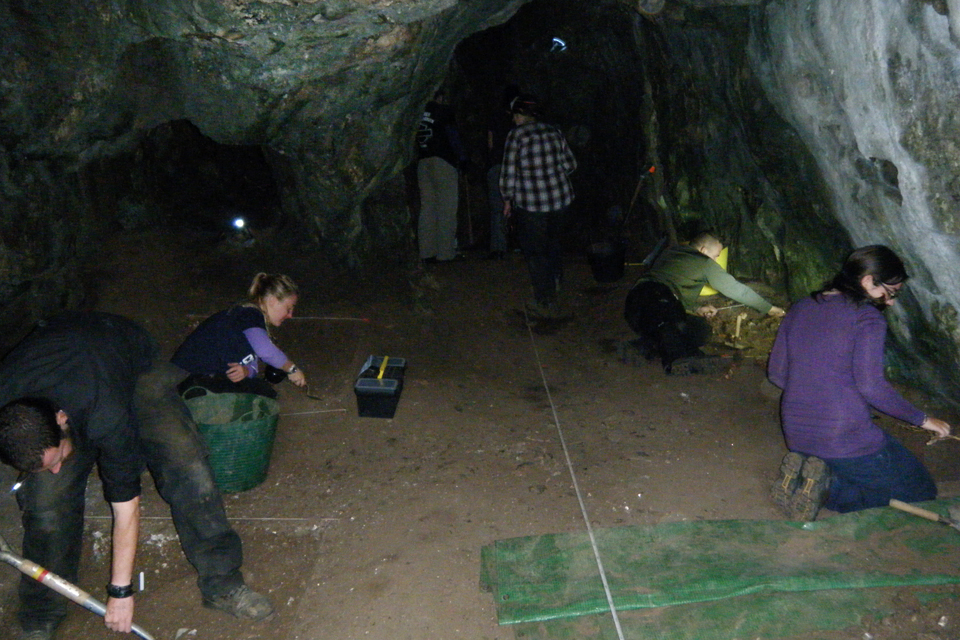 Excavation in  Reynard's Kitchen Cave