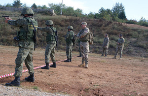 A British military team trains 30 Kosovo Security Force personnel