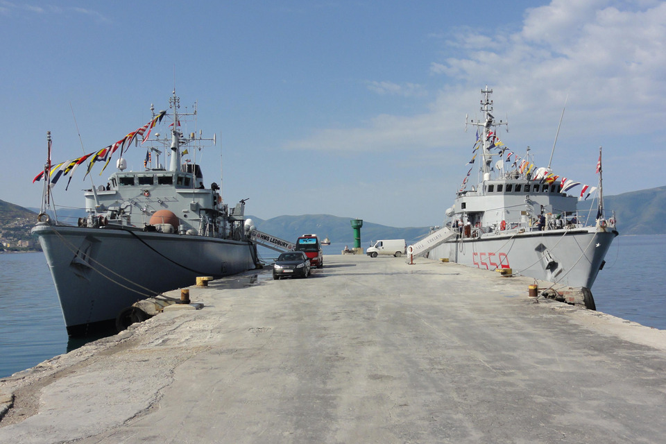HMS Ledbury in Albania
