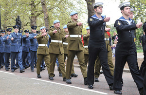 Armed Forces personnel on parade (stock image) [Picture: Leading Airman (Photographer) Abbie Herron, Crown Copyright]