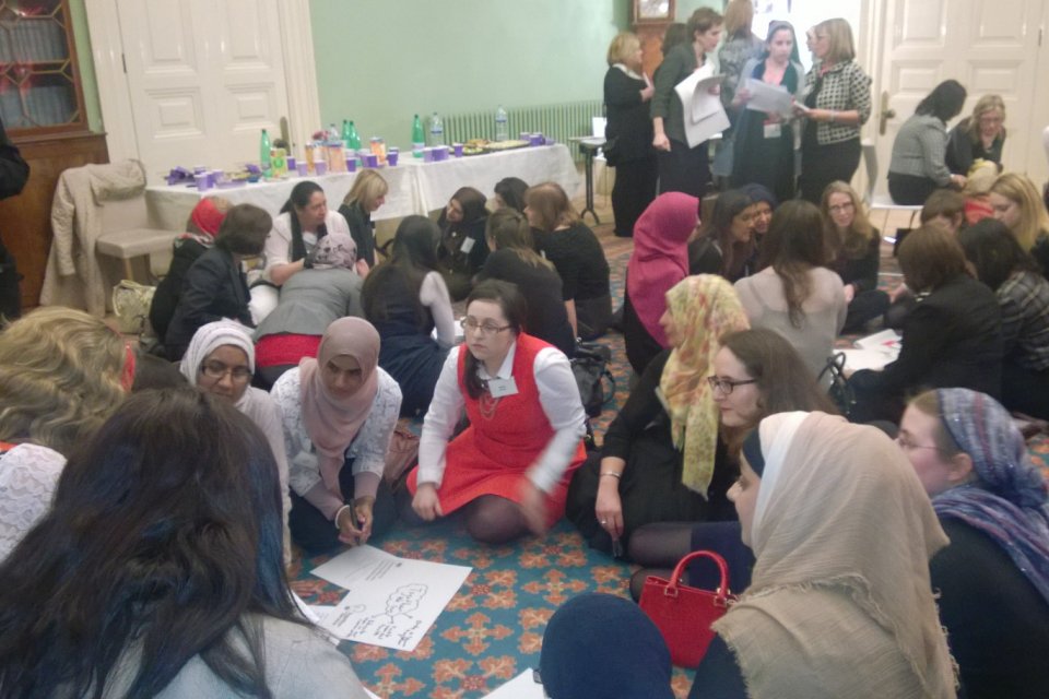 Young women at the International Women’s Day 2014 event.