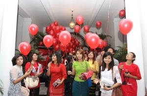 Releasing Balloons to honour survivors