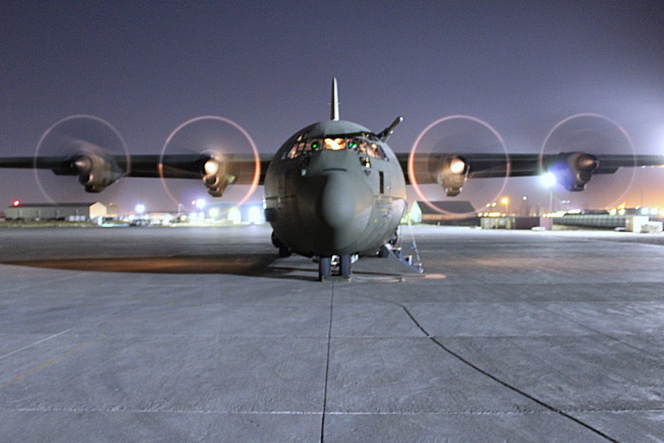A C130J Hercules aircraft