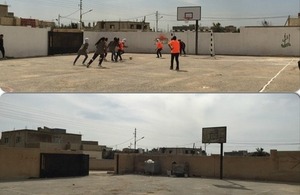 Before and after photos of “Buckingham” playgrounds at Al-Faisaliyeh Secondary School for Girls!