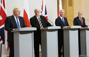 The Foreign Secretary and Defence Secretary with Foreign Minister Witold Waszczykowski and Defence Minister Antoni Macierewic