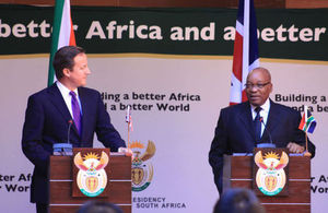 David Cameron and Jacob Zuma