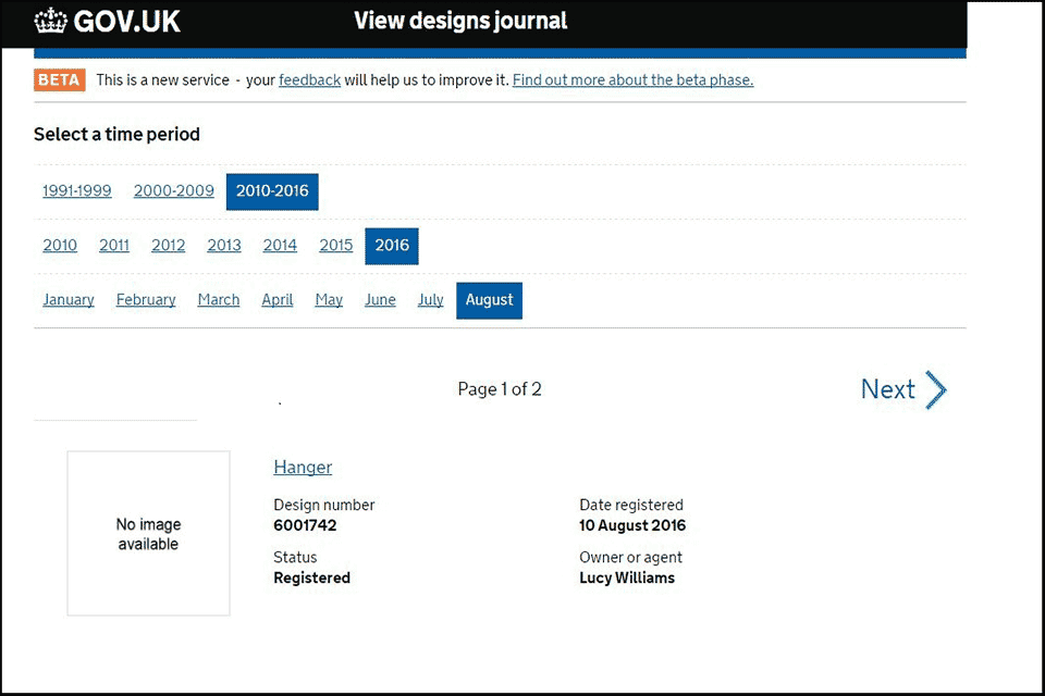 View the designs journal