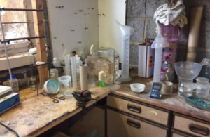 Gert Meyers shed laboratory