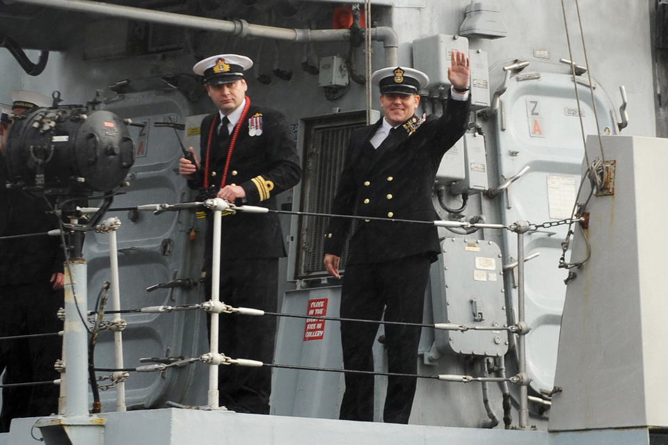 Royal Navy personnel on board HMS Sutherland