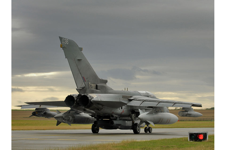 RAF Tornados conduct strikes on Gaddafi troops at Sirte