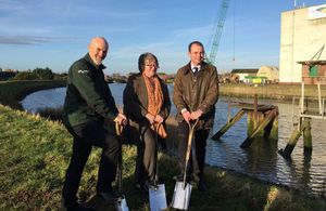 The Floods Minister has marked the start of works on the Boston Barrier.