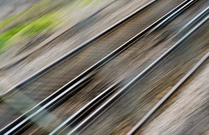 High speed rail tracks