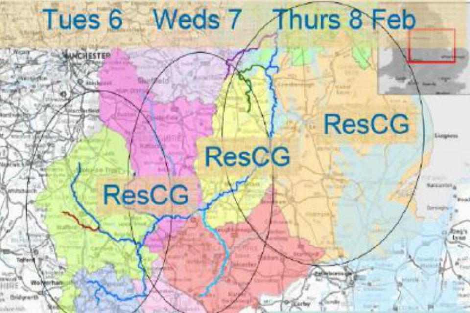 Major flood exercise from the source of the Trent to the Humber