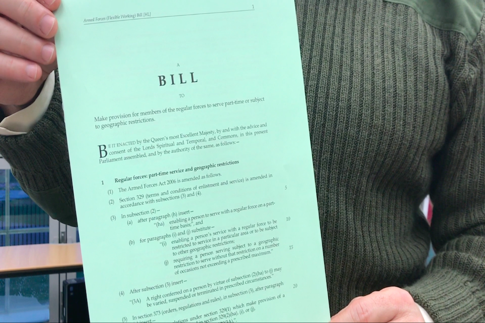 New plans for military flexible working become law