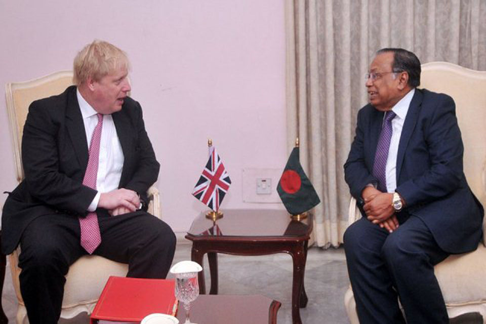 Foreign Secretary Boris Johnson's Press briefing in Bangladesh