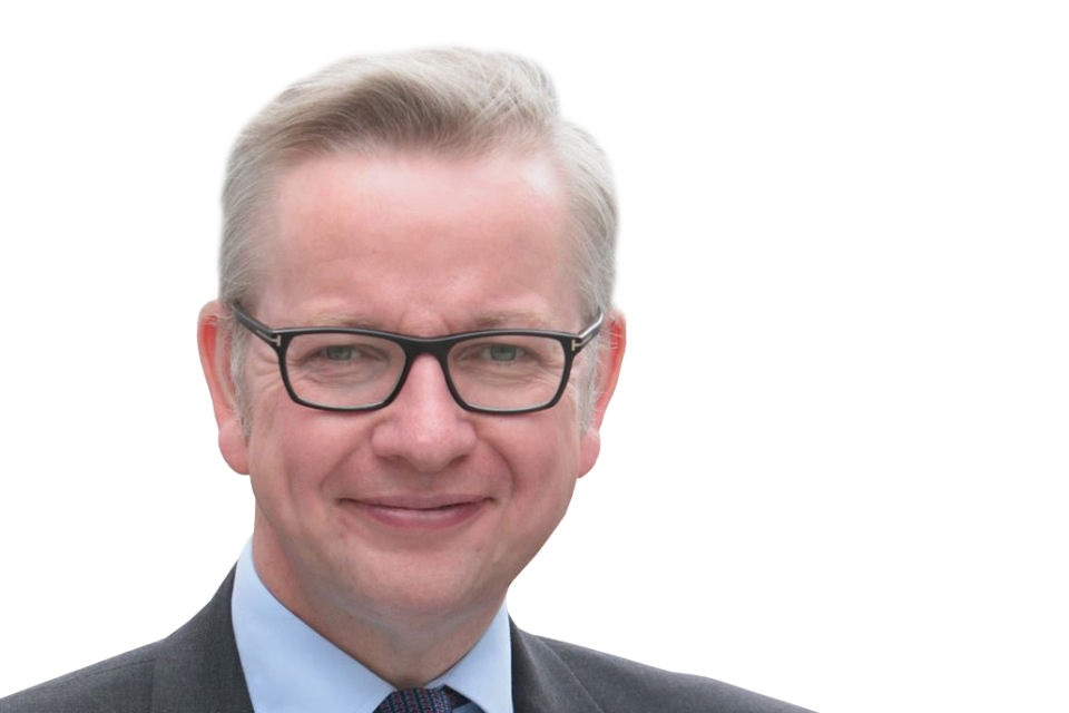 Formal head and shoulders picture of Michael Gove MP