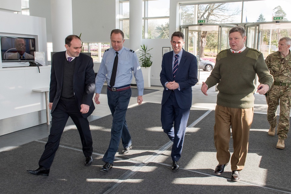 Defence Secretary Gavin Williamson visits Joint Forces Command