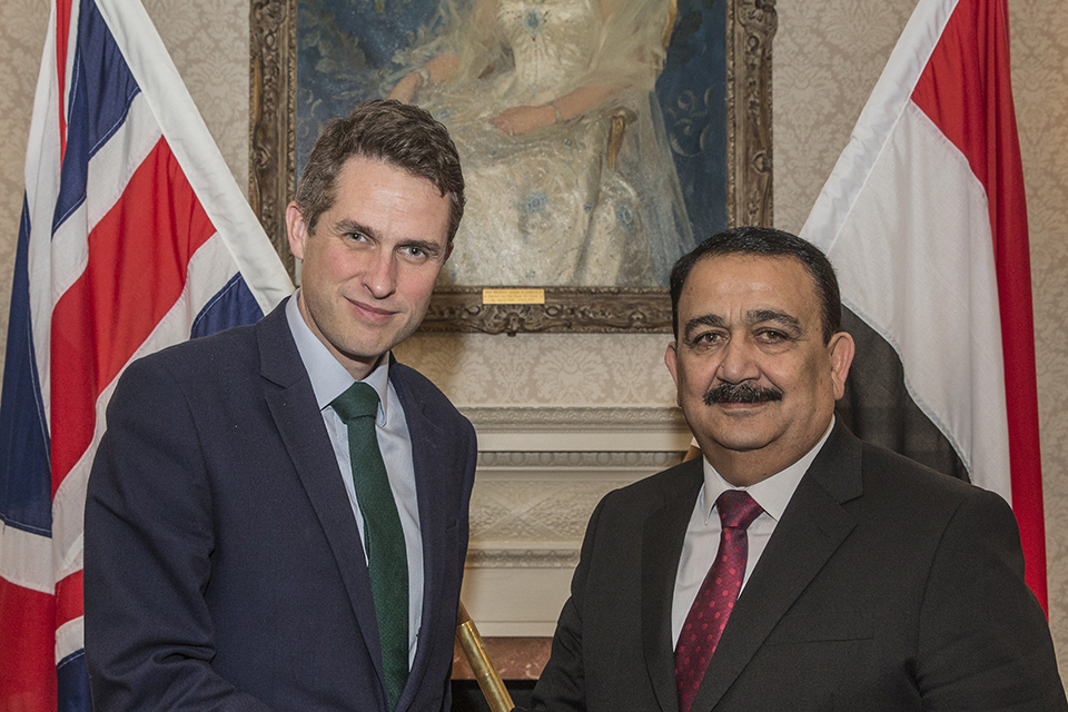 Defence Secretary reaffirms commitment to Daesh’s total defeat in meeting with Iraqi counterpart