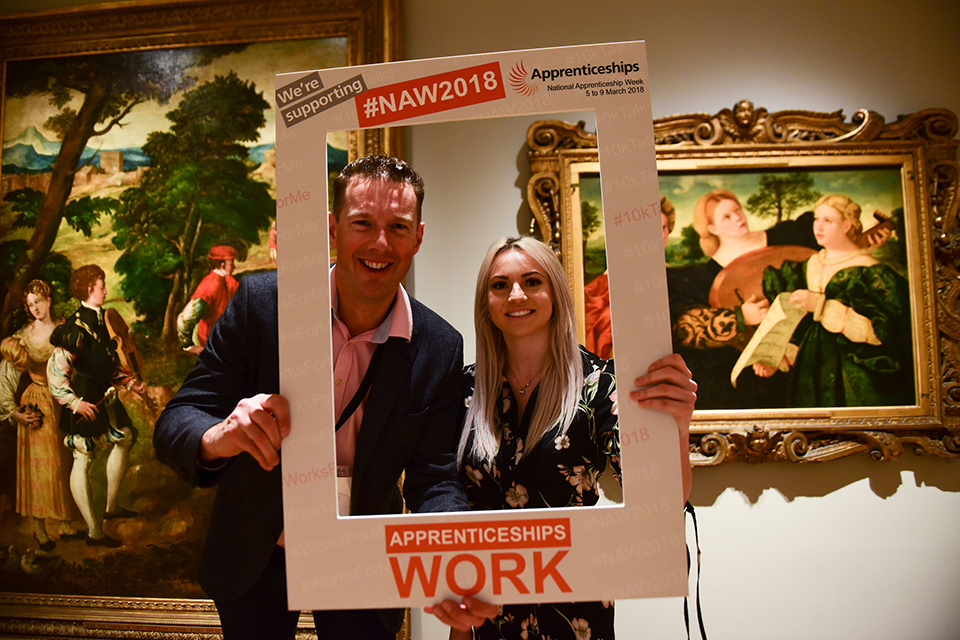 Employer and apprentice at Apprenticeships work for women event