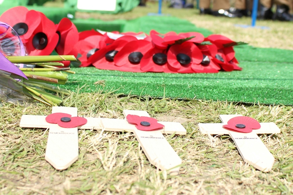 Burial service for soldiers of the first world war