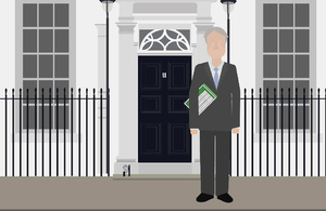 Graphic of Philip Hammond outside 11 Downing Street