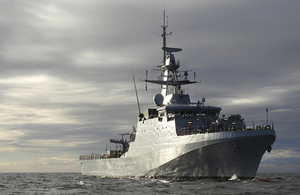 HMS Trent has been formally named in Glasgow. Crown copyright.