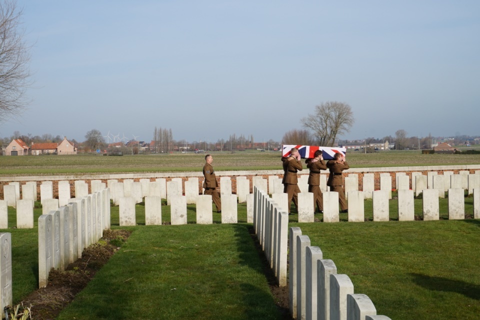 World war one Durham light infantry soldier finally given military burial a century after his death