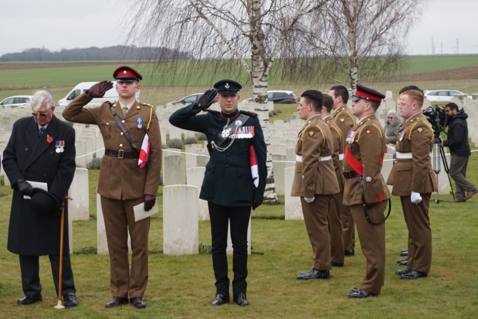 Durham Light Infantry and Bedfordshire Regiment Soldiers who fought in world war 1 are laid to rest a century later