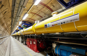 View of the tunnel containing the European X-Ray Free-Electron Laser (XFEL).