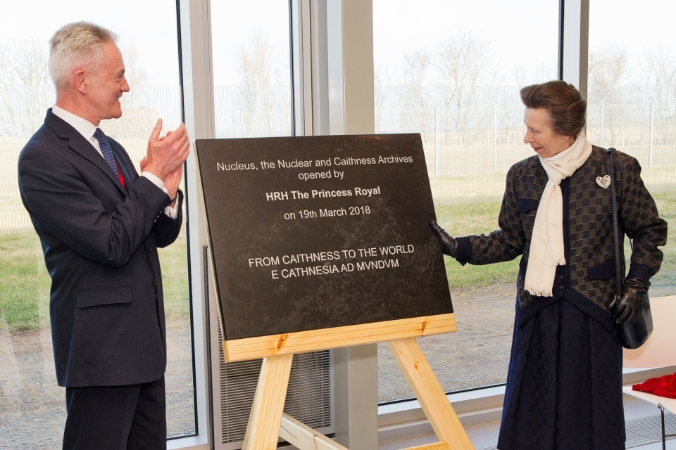 Princess Royal unveils plaque at official opening of nuclear archive