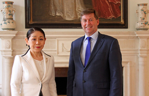 Ms Atsuko Nishimura, Ambassador in Charge of Women’s Issues at the Ministry of Foreign Affairs and British Ambassador to Japan Paul Madden